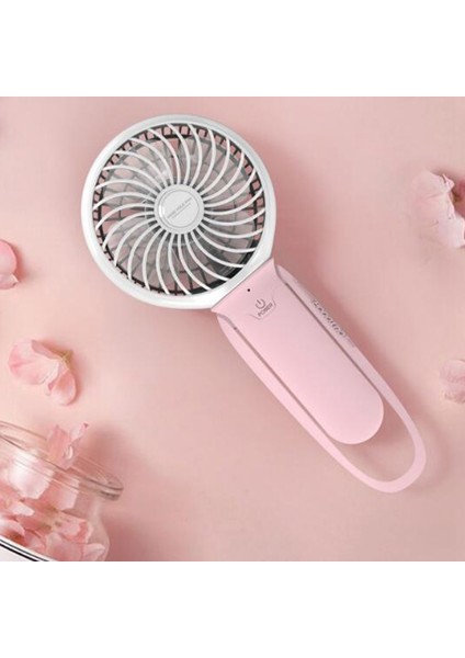 Taşınabilir Fan El USB Şarj Edilebilir Mini Katlanır Seyahat Açık Ev Ofis Sessiz Masa Fanları Pembe (Yurt Dışından) indirimleri