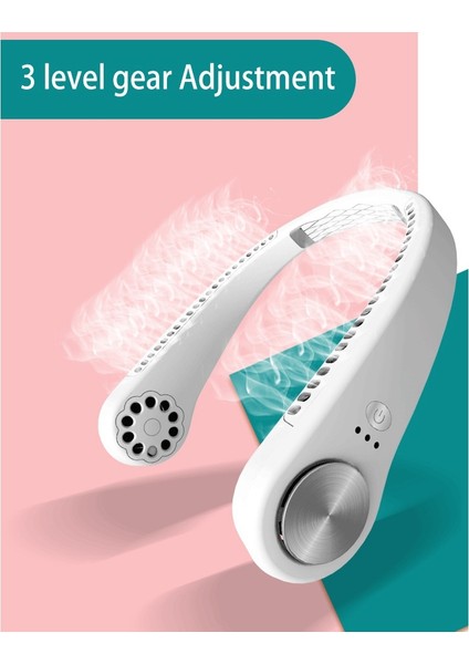 Mini El Ücretsiz Boyun Fanı, Giyilebilir USB Taşınabilir Tembel Boyun Bandı Asılı Spor Açık Seyahat Için Halter Fan Hava Soğutucu, Pembe (Yurt Dışından) fırsatları