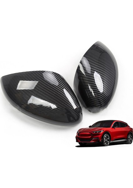 Araç Dikiz Aynası Kılıfı Yan Kanat Aynası Mach-E 2021 2022 ile Uyumlu, Karbon Fiber Desen (Yurt Dışından) modelleri