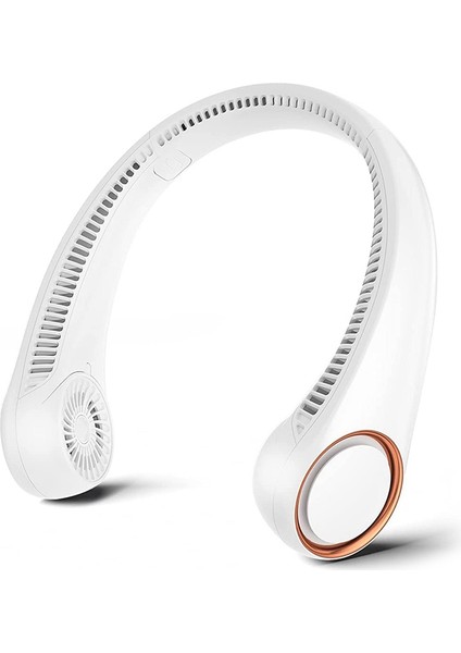 Boyun Fanı, Taşınabilir Eller Serbest Bladeless Fan, USB Şarj Edilebilir Kişisel Fan, Soğutma Asma Fanı 2000MAH (Yurt Dışından)