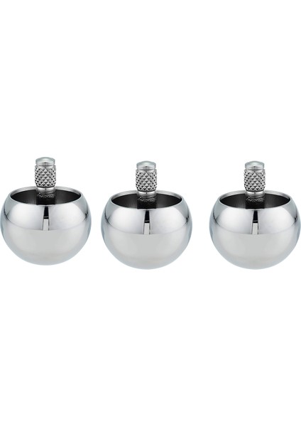 3x Tippe Top Metal Üstten Çevirme Paslanmaz Çelik Dönen Top Inanılmaz Oyuncak Hediye, Gümüş (Yurt Dışından)