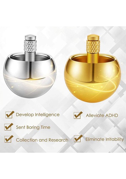 3x Tippe Top Metal Üstten Çevirme Paslanmaz Çelik Dönen Top Inanılmaz Oyuncak Hediye, Gümüş (Yurt Dışından) fırsatları