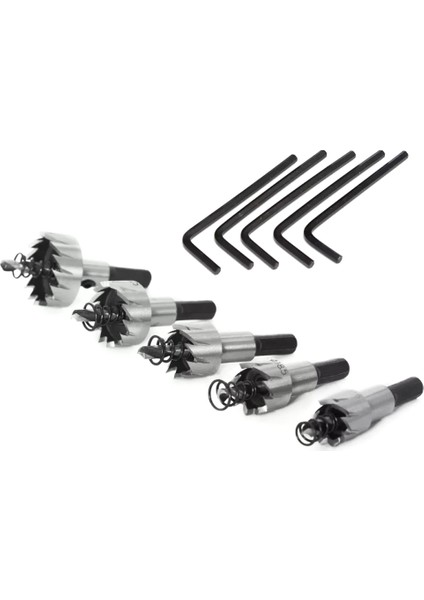 5 Adet 16-30MM Diş Hss Paslanmaz Çelik Delik Testere Matkap Ucu Seti ile Uyumlu Ahşap Metal Alaşım (Yurt Dışından)
