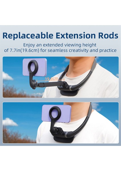 Akıllı Telefon Yedek Aksesuarlarıyla Uyumlu Silikon Manyetik Hızlı Bırakılan Boyun Montaj Tutuşu (Yurt Dışından) indirimleri