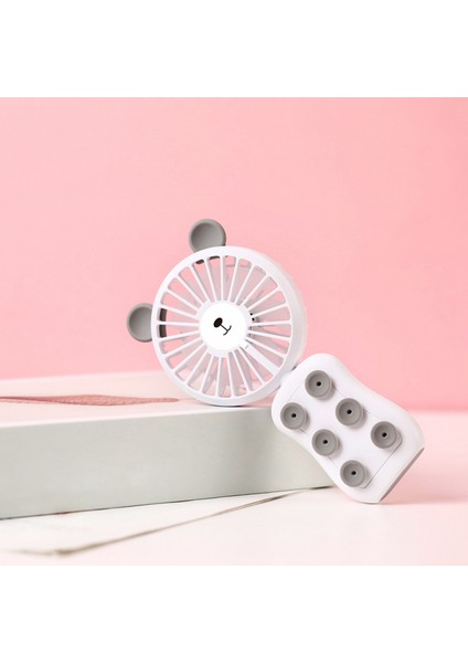 Mini El Fanı, Kişisel Taşınabilir Masa Arabası Masa Fanı Sevimli Küçük Soğutma Ofis Odası Açık Ev Seyahat Için Katlanabilir Elektrikli (Beyaz) (Yurt Dışından)