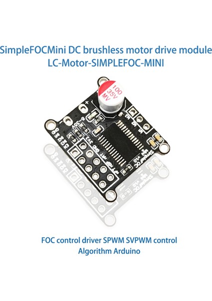 Simplefocmini Fırçasız Dc Motor Sürücü Kartı Foc Kontrol Sürücüsü Svpwm Kontrol Algoritması Sürücü Kartı Modülü (Yurt Dışından)