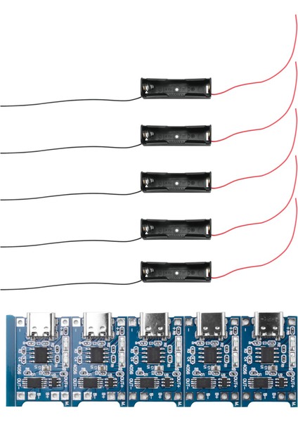 Şarj Modülü Tip C USB Lityum Pil Şarj Kartı Bms 5V 1A Li-Ion Mikro-Usb Şarj Modülü Koruması (Yurt Dışından)