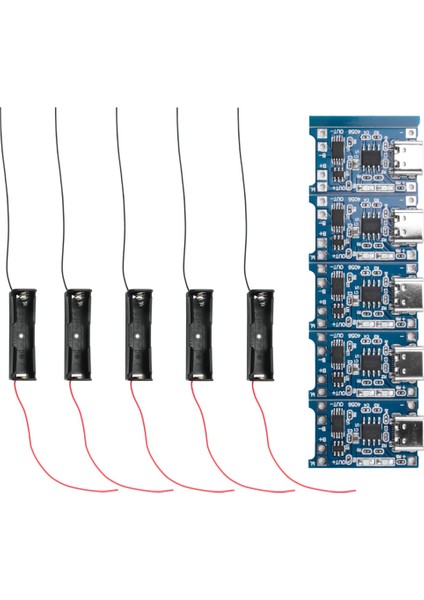 Şarj Modülü Tip C USB Lityum Pil Şarj Kartı Bms 5V 1A Li-Ion Mikro-Usb Şarj Modülü Koruması (Yurt Dışından)