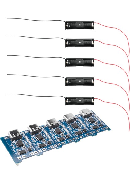 Şarj Modülü Tip C USB Lityum Pil Şarj Kartı Bms 5V 1A Li-Ion Mikro-Usb Şarj Modülü Koruması (Yurt Dışından)