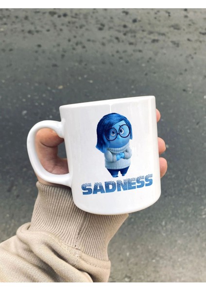 Ters Yüz ''üzüntü'' Hediyelik Beyaz, Porselen Kulplu Kupa Bardak Çeşitleri