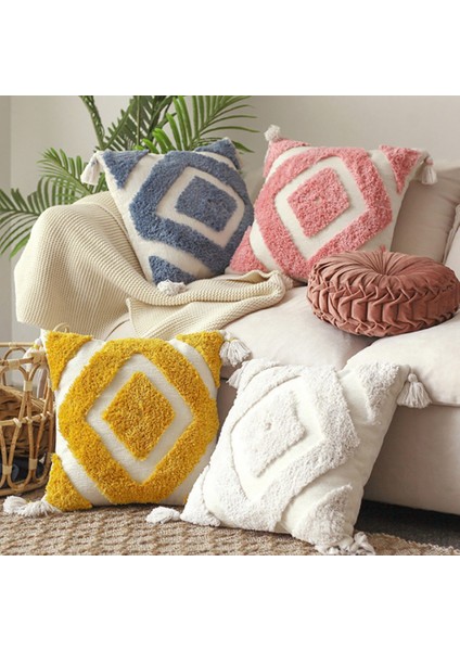 Iskandinav Yastık Kılıfı Fas Bohem Tarzı Saçaklı Yastık Kılıfı Basit Desen Bel Yastığı Yastık Kılıfı Sevimli Yastık Kılıfı B (Yurt Dışından) fiyatları