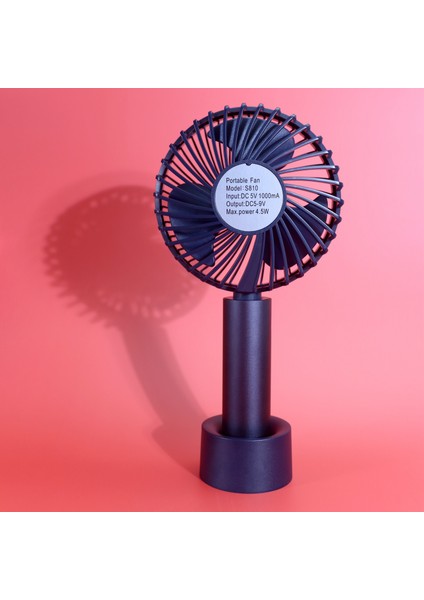 Mini Fan Taşınabilir El USB Şarj Edilebilir Masaüstü Hava Soğutucu Açık Seyahat El (Yurt Dışından)