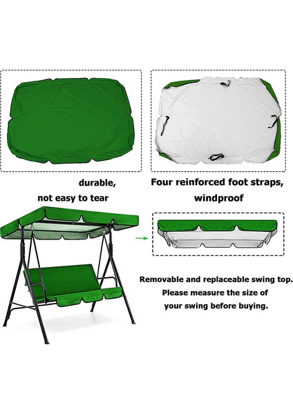 3 Kişilik Veranda Gölgelik Salıncak Yedek Üst Kapak Minder Örtüsü Yedek Su Geçirmez Yedek Sundurma Üst Kapak (Yurt Dışından)