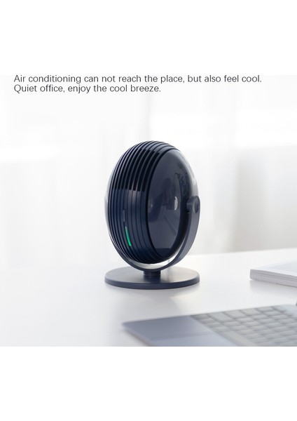 Yapraksız Fan, Ofis ve Yatak Odası Için Taşınabilir USB Takılabilir Üç Hızlı Masaüstü Sessiz Fan(Beyaz) (Yurt Dışından)