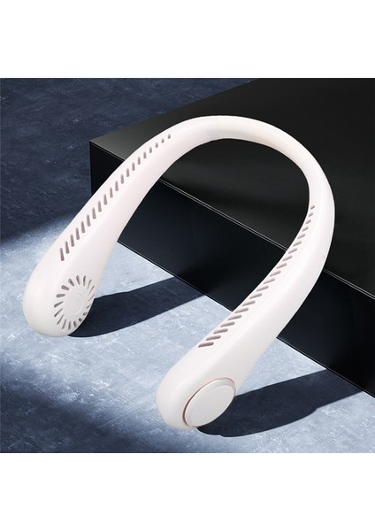 Mini Boyun Fan Taşınabilir Bladeless Asılı 1200 Mah USB Şarj Edilebilir Hava Soğutucu 3 Hız Yaz Spor Fan-B (Yurt Dışından)
