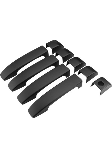 9 Pcs Mat Siyah Araba Kapı Kolu Kapak Trim Etiket Aralığı L322 2002-2012 ile Uyumlu (Yurt Dışından)