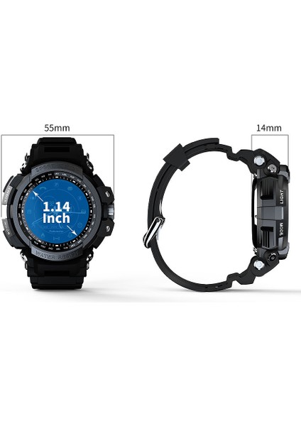 MK28 Spor Akıllı Saat 1.14 Inç IPS Renkli Ekran IP68 Su Geçirmez Akıllı Saat Çağrı Hatırlatma ve Aydınlık Kadran (Yurt Dışından)