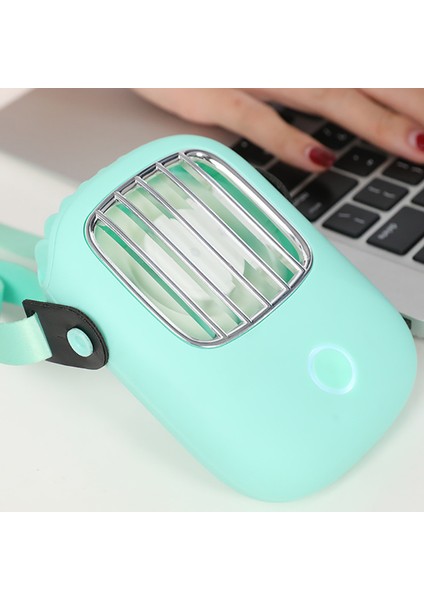 Taşınabilir Asılı Boyun Fanı Eller Serbest Kişisel Şarj Edilebilir Ayarlanabilir Kordonlu Giyilebilir USB Fanlar Pembe (Yurt Dışından)