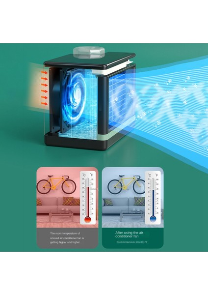 Taşınabilir Klima Mini Soğutucu Çok Fonksiyonlu Nemlendirici Arıtma Ev Soğutma Için Küçük Gri (Yurt Dışından) fırsatları