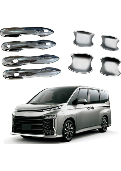 Voxy Noah R90 2021 2022 Araba Kapı Kasesi Krom Dekorasyon Kapak Trim ile Uyumlu (Yurt Dışından) indirimleri