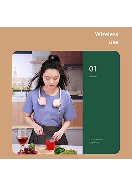 Taşınabilir Boyun Fanı, Ayarlanabilir Bladeless Fan 4000MAH Ofis Açık Kamp Için Şarj Edilebilir Hava Soğutucu (Pembe) (Yurt Dışından) modelleri