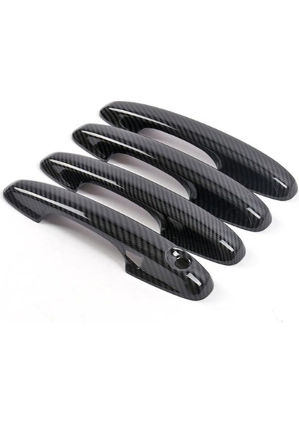 Focus ile Uyumlu 2019 2020 Karbon Fiber Renkli Kapı Kulp Kılıfı Trim Dekorasyon Çerçevesi 2 Akıllı Delikli Araba Aksesuarları (Yurt Dışından)