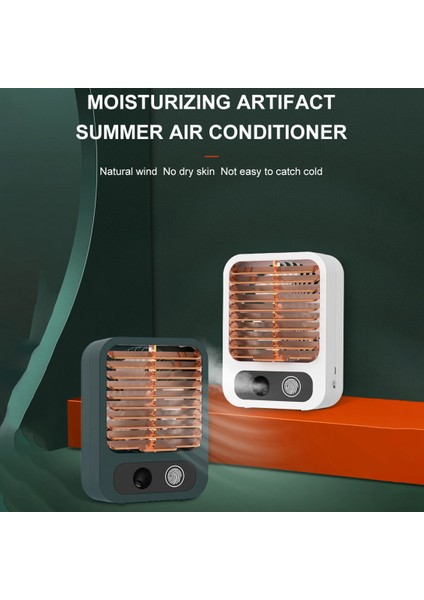 Mini Fanlar USB Şarj Masası Kare Taşınabilir Açık Havada Küçük Fan Hava Soğutucu Ev Elektrikli Ev Aletleri-Yeşil (Yurt Dışından) indirimleri