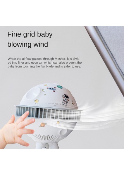 Bebek Arabası Fanı, Esnek Tripodlu 3 Hızlı Taşınabilir Klipsli Fan, 60° Döndürülebilir Kumandalı El Tipi Gri-Siyah (Yurt Dışından) fiyatları
