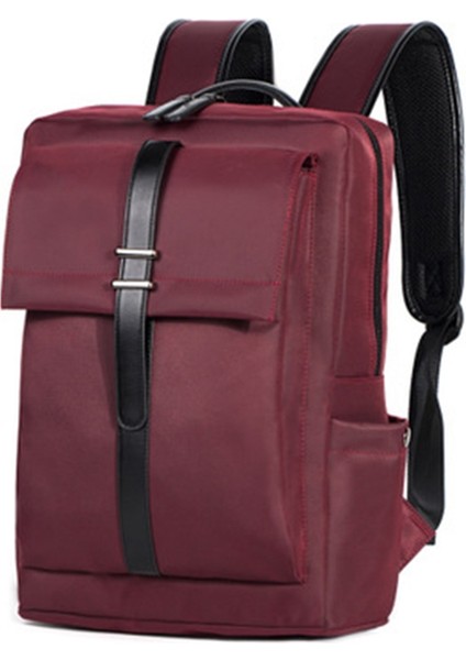 Moda Çok Fonksiyonlu Erkek Sırt Çantası Naylon Su Geçirmez Yüksek Kaliteli Erkek Sırt Çantası Dizüstü Tablet Erkek Çantası, Koyu Kırmızı (Yurt Dışından)