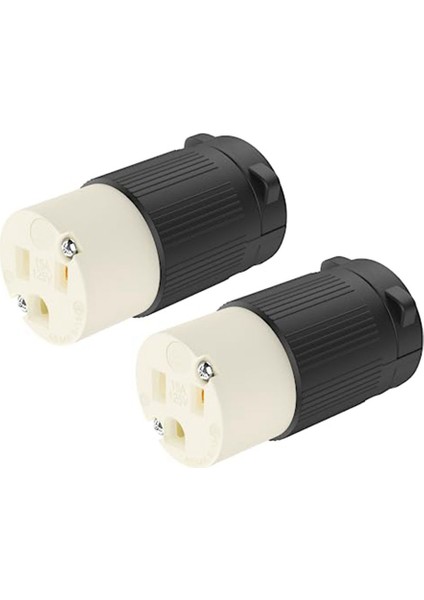 2'li Paket Nema 5-15R Kablo Konektörü Prizleri Çıkış Dişi Fiş Yedek Kablo Çıkışı 15 Amp 125 Volt 2 Kutuplu 3 Tel (Yurt Dışından)