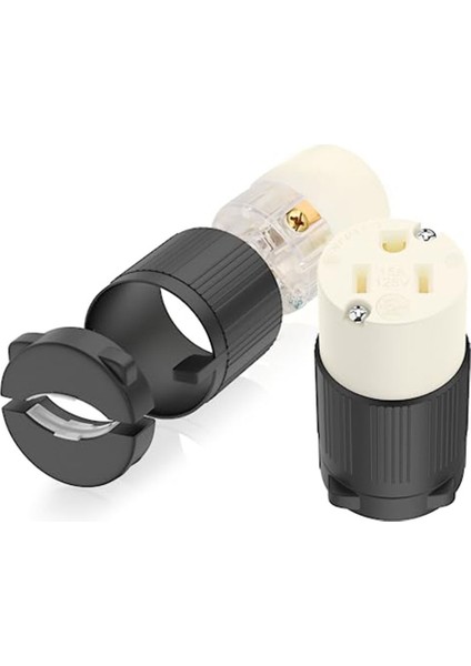 2'li Paket Nema 5-15R Kablo Konektörü Prizleri Çıkış Dişi Fiş Yedek Kablo Çıkışı 15 Amp 125 Volt 2 Kutuplu 3 Tel (Yurt Dışından)