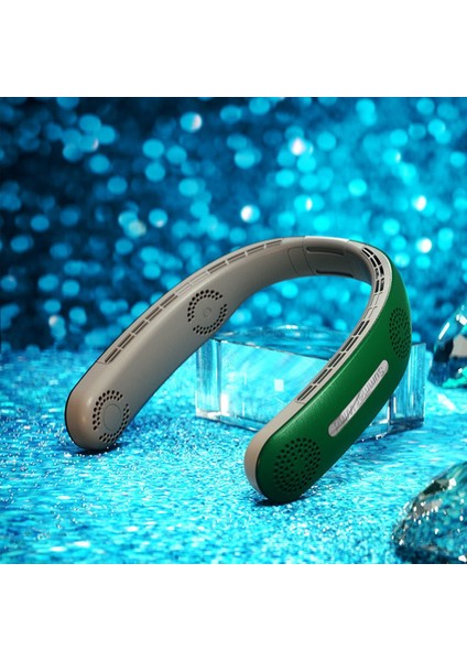 Mini Boyun Fan Taşınabilir Bladeless USB Şarj Edilebilir Dilsiz Spor Hayranları Açık Ventilador Portatil Abanicos Soğutma A (Yurt Dışından)