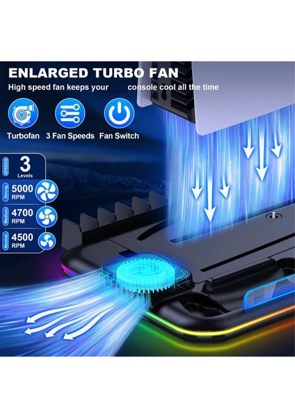 S2000 Rgb Dikey Stand, Yeni Ince/soğutma Istasyonu Dizüstü Bilgisayar Sınıfı Soğutucu Şarj Cihazıyla Uyumlu (Yurt Dışından)