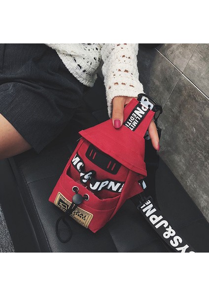 Günlük Kanvas Harfler, Çok Yönlü Omuza Asılan Sırt Çantası, Çok Fonksiyonlu Cepler, Kadın Cepleri, Kanvas Telefon Çantası Siyah (Yurt Dışından) indirimleri