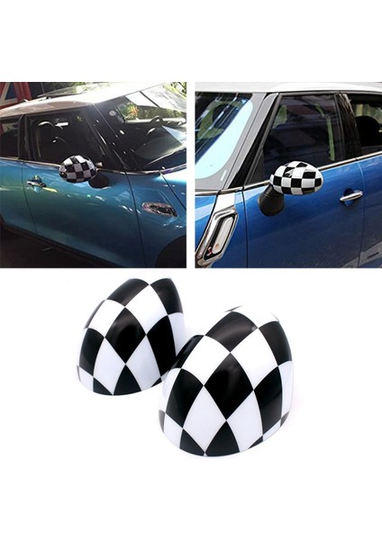 Araba Damalı Ayna Kapakları Yalnızca Otomatik Elektrikli Katlanır Aynalarla R55 R56 R57 ile Uyumlu Kapaklar (Yurt Dışından) fiyatları