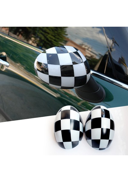 Araba Damalı Ayna Kapakları Yalnızca Otomatik Elektrikli Katlanır Aynalarla R55 R56 R57 ile Uyumlu Kapaklar (Yurt Dışından) fırsatları