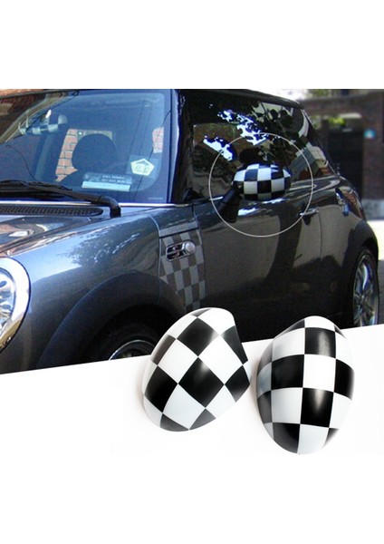 Araba Damalı Ayna Kapakları Yalnızca Otomatik Elektrikli Katlanır Aynalarla R55 R56 R57 ile Uyumlu Kapaklar (Yurt Dışından) indirimleri