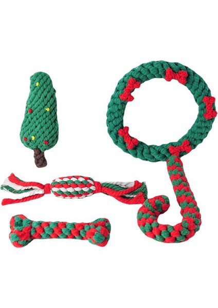 Noel Seti Pet Pamuk Halat Oyuncaklar Diş Temizleme 7 Parça Köpek Halat Oyuncaklar Noel Çiğneme Eğitim Oyuncaklar (Yurt Dışından) fırsatları
