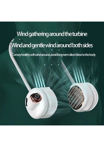 Mini Bladeless Taşınabilir Boyun Fanı, Giyilebilir USB El Ücretsiz Tembel Boyun Bandı Açık Seyahat Için Asılı Soğutucu Spor Fan, Beyaz (Yurt Dışından) modelleri