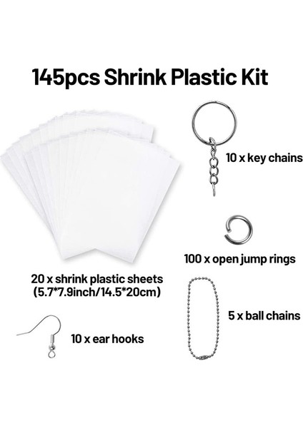 Shrinky Kuşe Kağıt Isıyla Daralan Levha Plastik Kiti Delik Delme Anahtarlıklar Kalemler Dıy Çizim Sanat Kaynağı (Yurt Dışından)