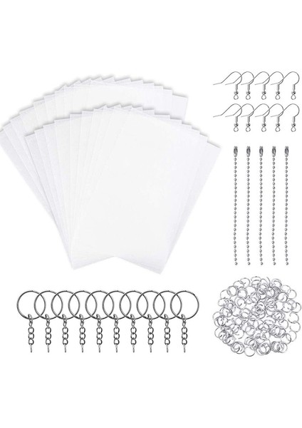 Shrinky Kuşe Kağıt Isıyla Daralan Levha Plastik Kiti Delik Delme Anahtarlıklar Kalemler Dıy Çizim Sanat Kaynağı (Yurt Dışından)