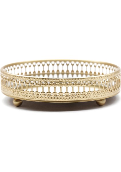 Iskandinav Cam Altın Demir Tepsi Ev Işık Lüks Dekorasyon Meyve Tepsisi Kozmetik Takı Depolama Tepsisi (Yurt Dışından)