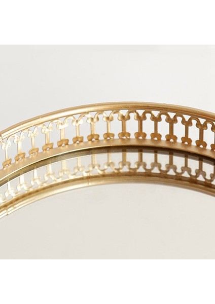 Iskandinav Cam Altın Demir Tepsi Ev Işık Lüks Dekorasyon Meyve Tepsisi Kozmetik Takı Depolama Tepsisi (Yurt Dışından) fırsatları