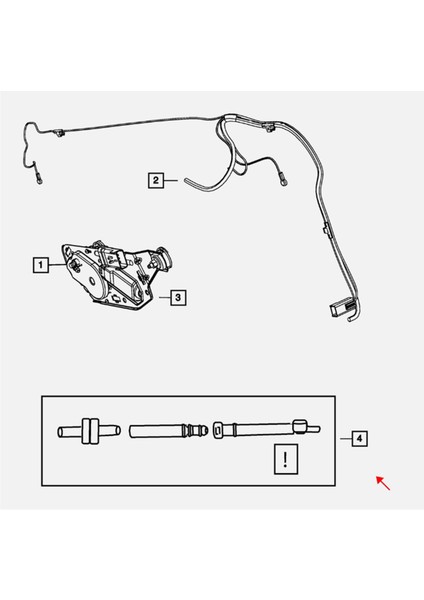 68086133AA Araba Arka Cam Yıkama Çek Valfı Wrangler Jk Hardtop 2007-2018 ile Uyumlu Arka Silecek Püskürtme Borusu (Yurt Dışından)