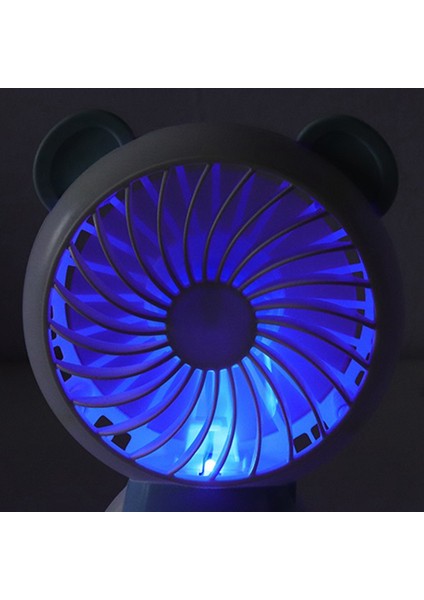 Mini USB Fan Kişisel El Taşınabilir Fan, Ev Seyahat Kamp Için LED Işık Daimi Tabanı ile Küçük (Yurt Dışından)
