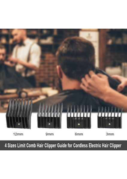 4 Adet Kılavuz Tarak Evrensel Kesim Kesme Sınırı Tarak Kılavuzu Eki Boyutu Berber Değiştirme (Yurt Dışından) fiyatları