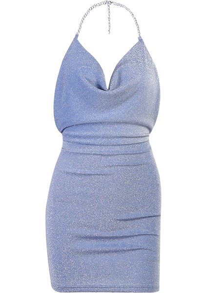 Bayanlar Y Sırtı Açık Mini Elbise Yaz Boyundan Bağlamalı Y Kazık Yaka Elbise M (Yurt Dışından) indirimleri