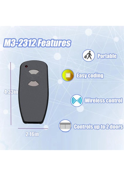 Многоцелевые НАБОРЫ,M3-2312 Garaj Uzaktan Kumandası Marantec 315MHZ Uzaktan Kumandayla Uyumlu, 2 Tuşlu Garaj Kapısı Uzaktan Kumandası, (2'li Paket) (Yurt Dışından) indirimleri