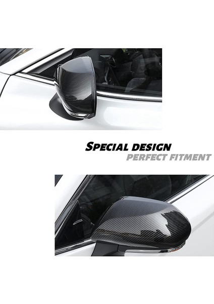 Karbon Fiber Kapı Yan Ayna Kapağı Dikiz Aynası Kapağı Dekor Trim Koruma ile Uyumlu Le Se 2018-2022 Aksesuarları (Yurt Dışından) fırsatları