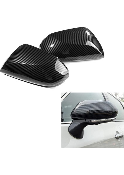 Karbon Fiber Kapı Yan Ayna Kapağı Dikiz Aynası Kapağı Dekor Trim Koruma ile Uyumlu Le Se 2018-2022 Aksesuarları (Yurt Dışından) indirimleri